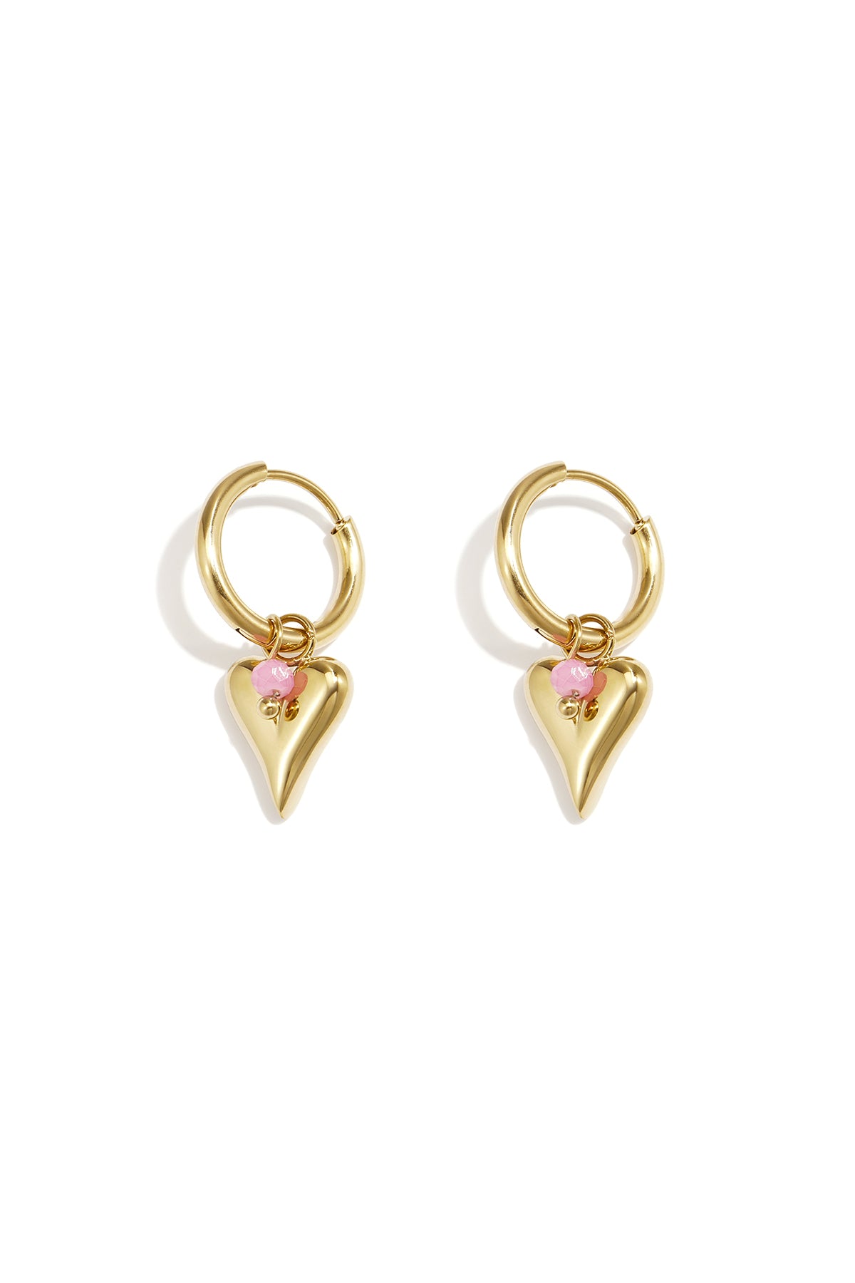 Elegant Heart-Shaped Drop Earrings for Spring/Summer