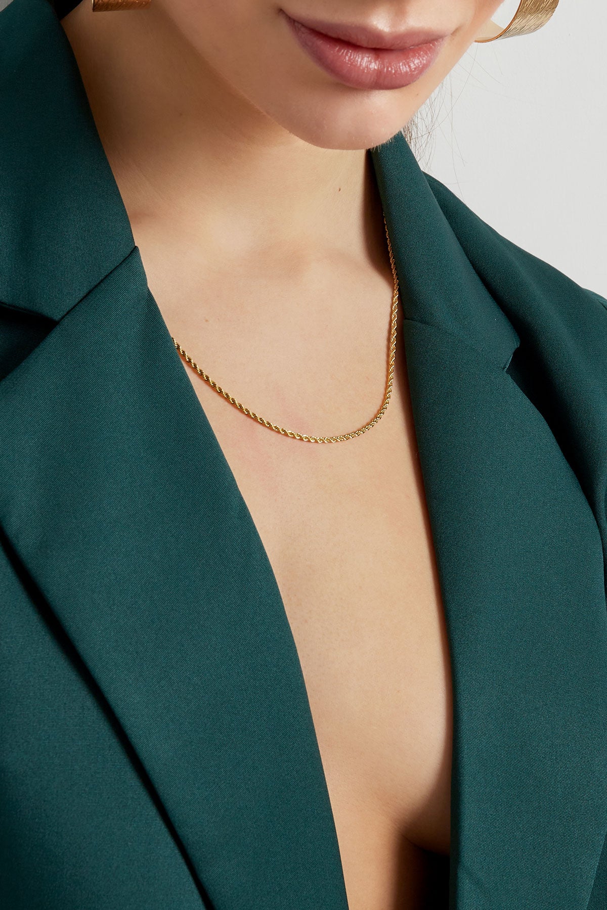 Ketting gedraaid dun - Goud kleur-2.0MM