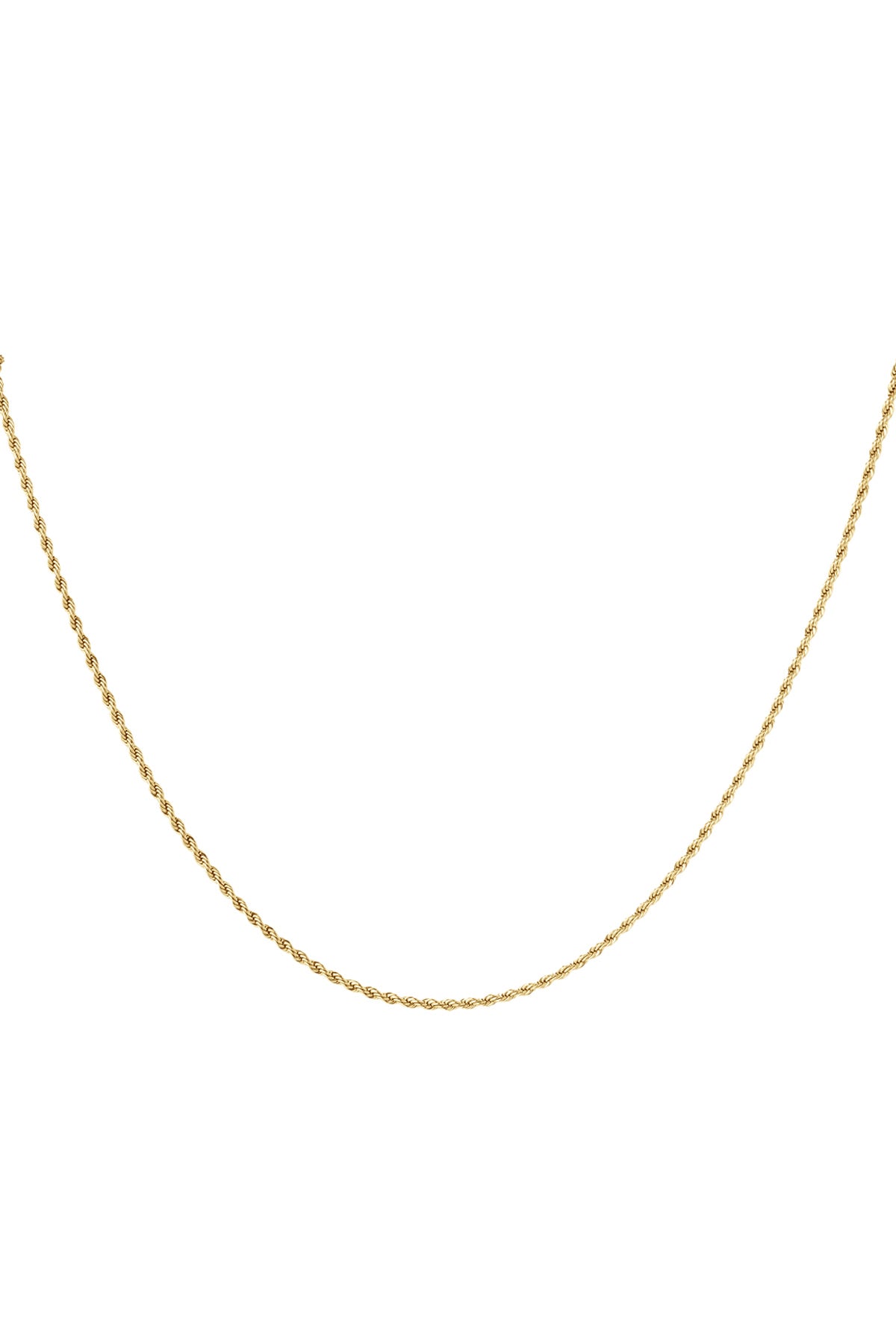 Ketting gedraaid dun - Goud kleur-2.0MM