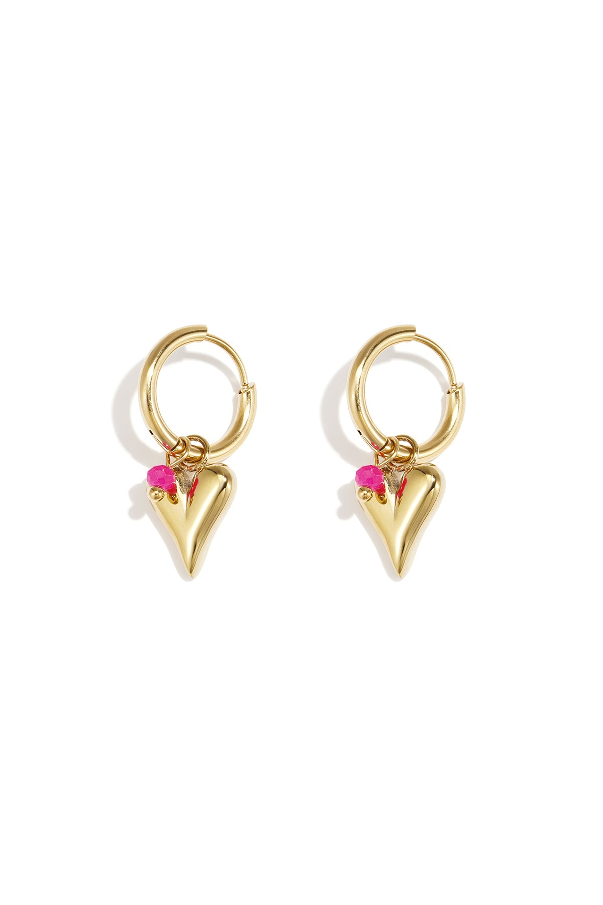Elegant Heart-Shaped Drop Earrings for Spring/Summer