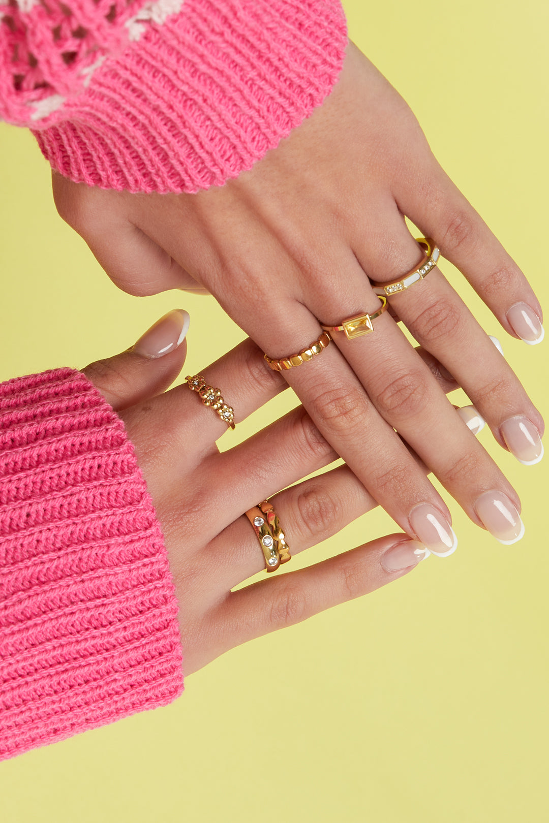 Ring met rechthoekige statement steen