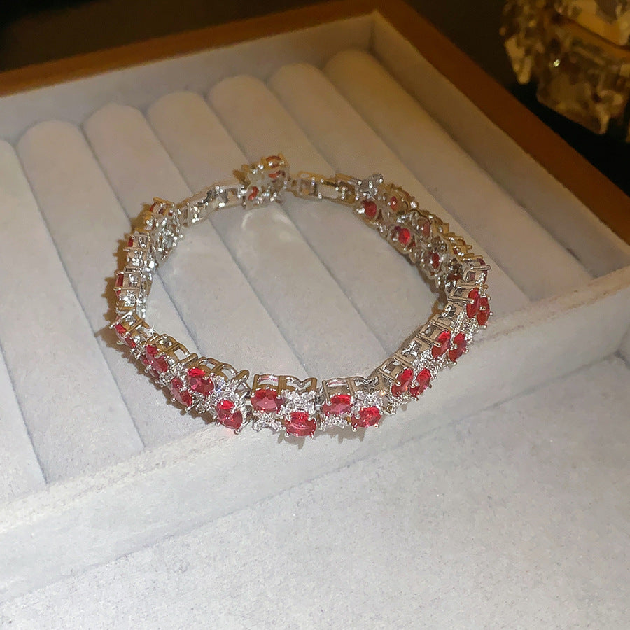 Korean Style Zircon Butterfly Flower Fashion Bracelet