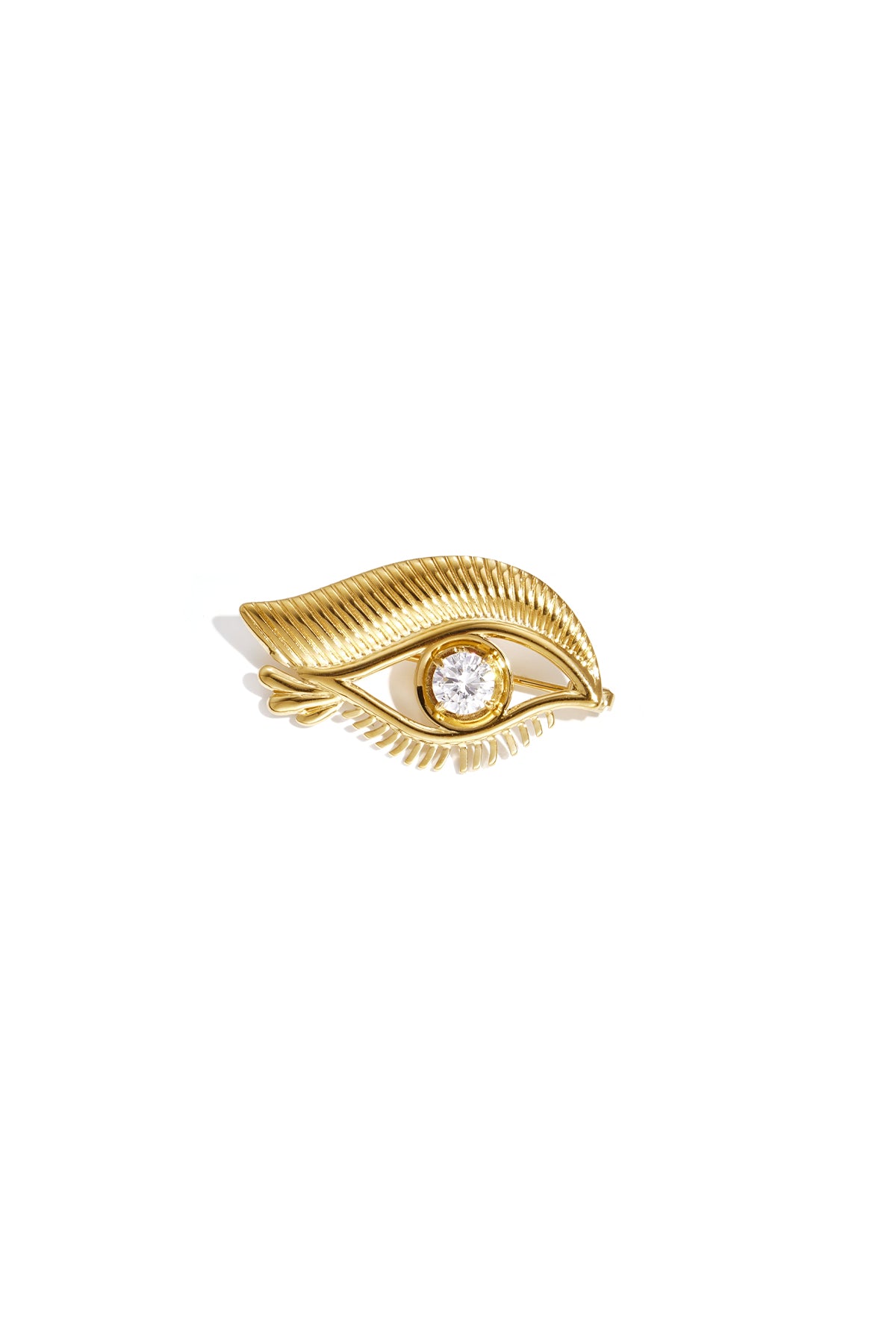 Oog broche met steen