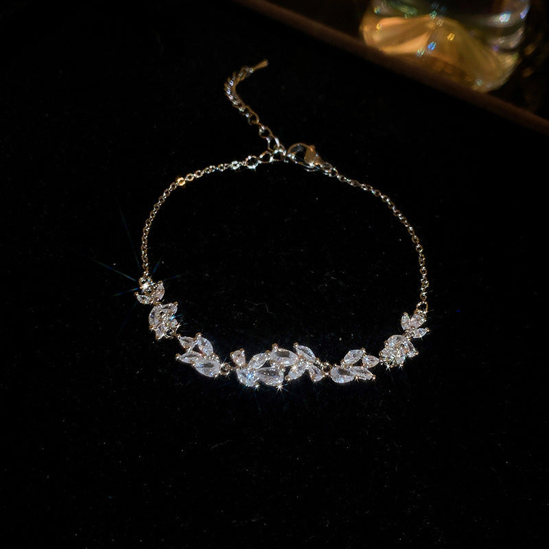Korean Style Zircon Butterfly Flower Fashion Bracelet