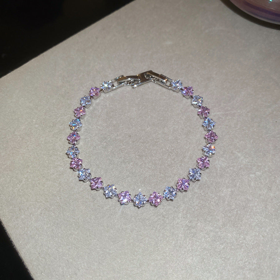 Korean Style Zircon Butterfly Flower Fashion Bracelet