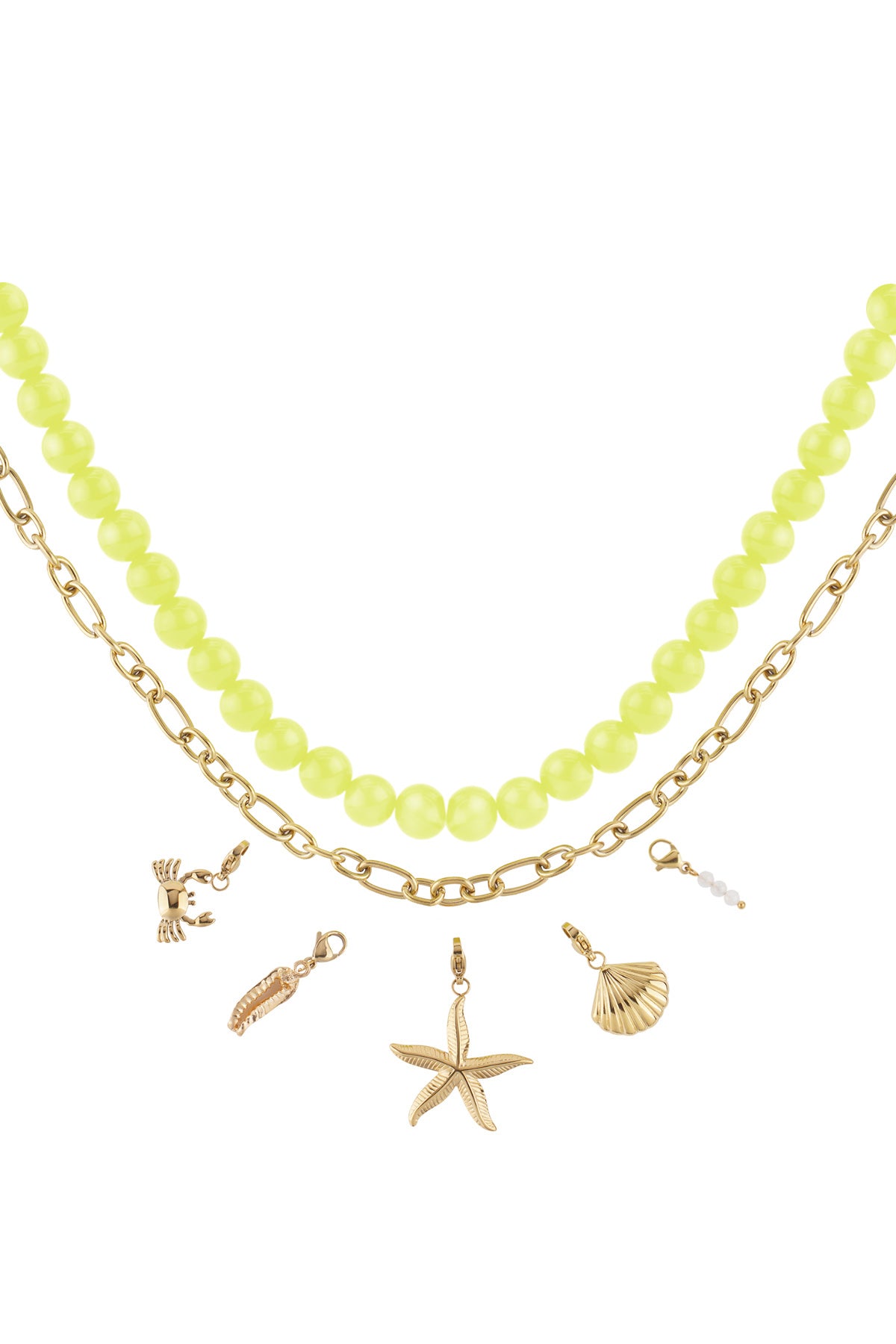Ketting met medium kralen-10mm