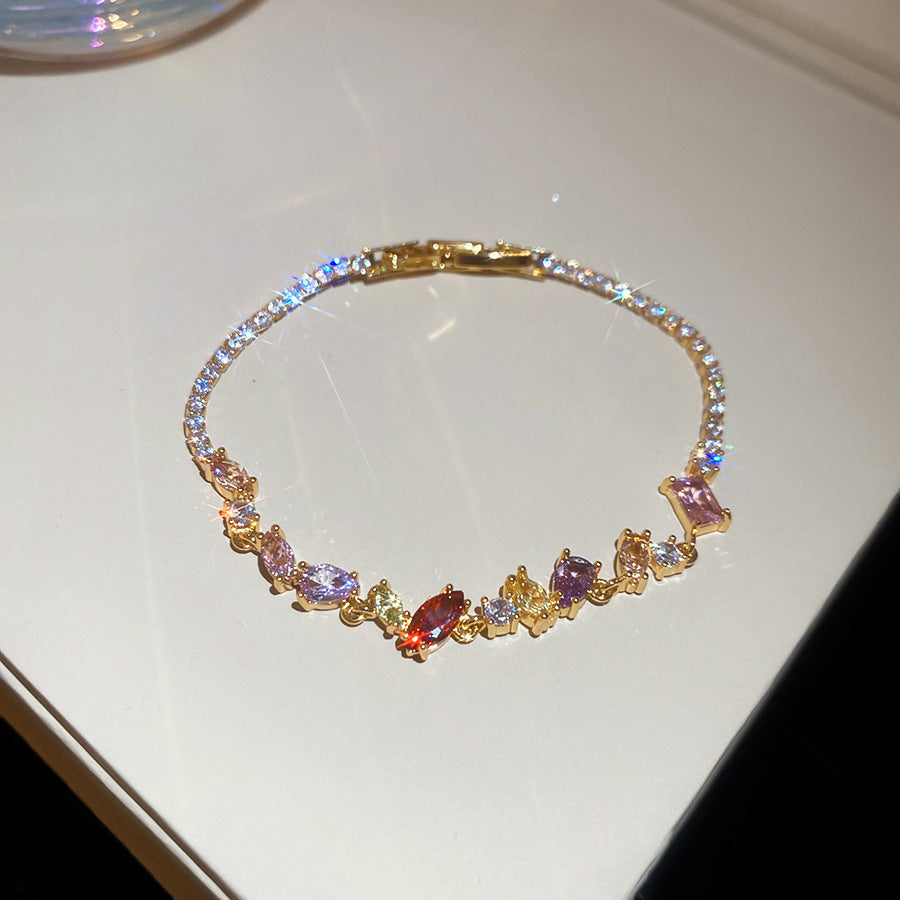Korean Style Zircon Butterfly Flower Fashion Bracelet