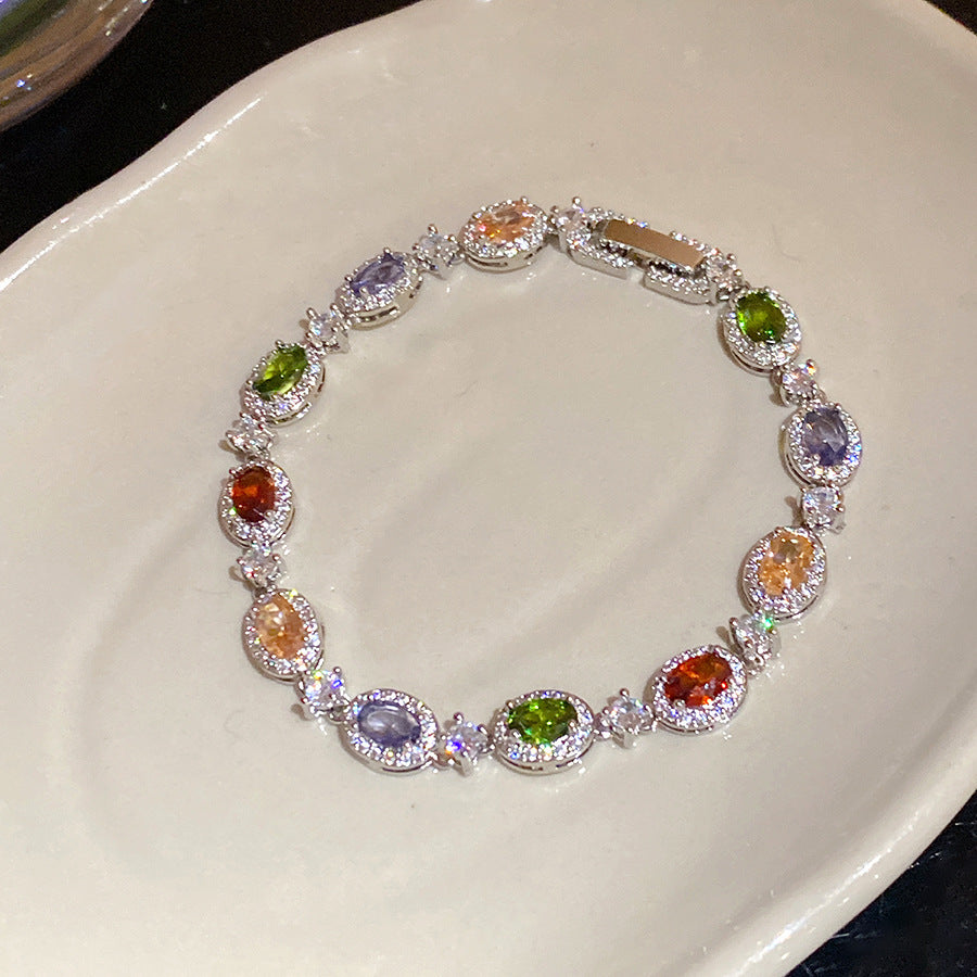 Korean Style Zircon Butterfly Flower Fashion Bracelet