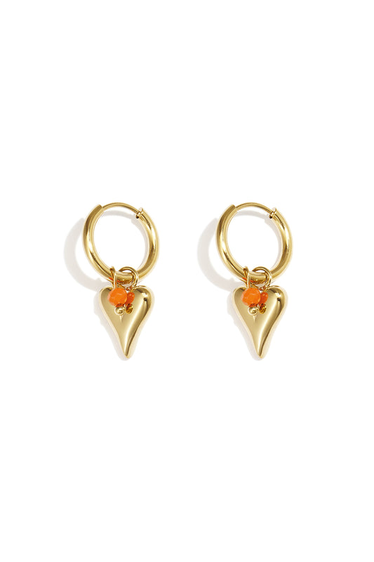 Elegant Heart-Shaped Drop Earrings for Spring/Summer