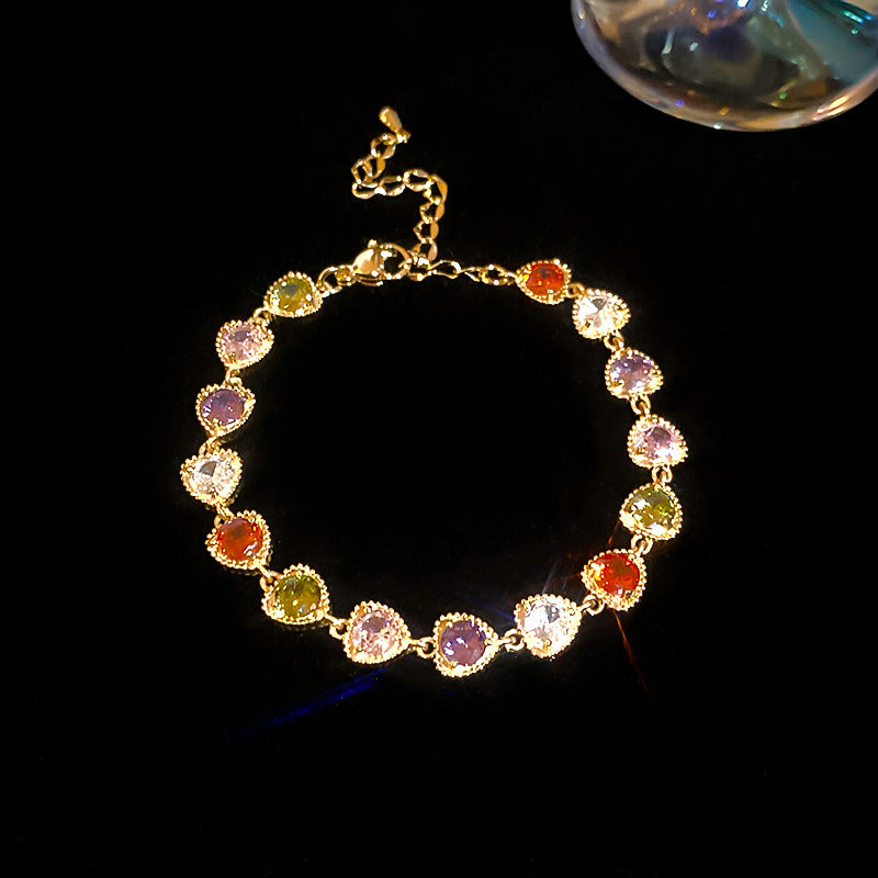 Korean Style Zircon Butterfly Flower Fashion Bracelet