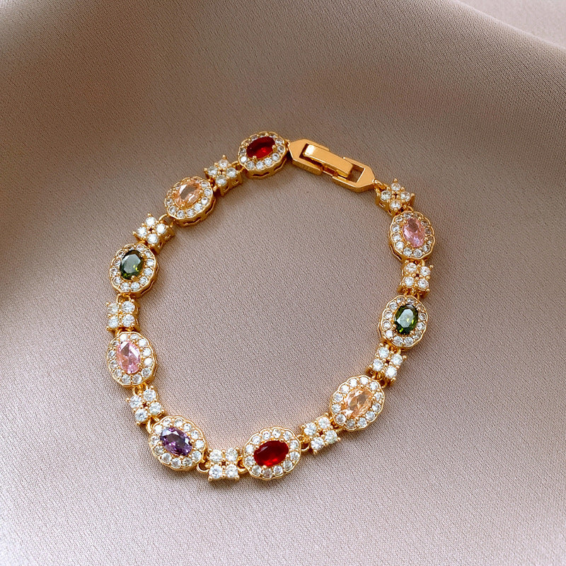 Korean Style Zircon Butterfly Flower Fashion Bracelet