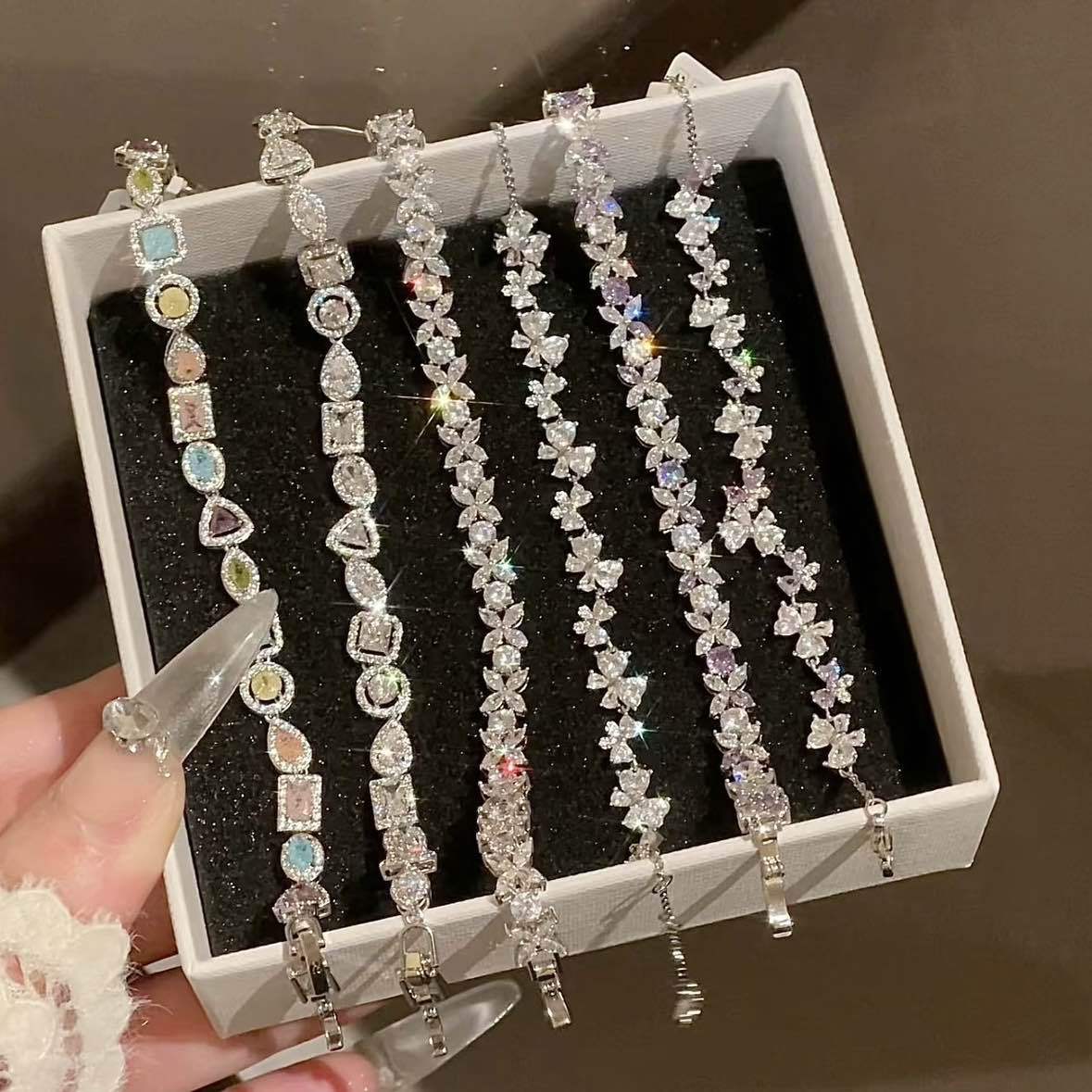 Korean Style Zircon Butterfly Flower Fashion Bracelet