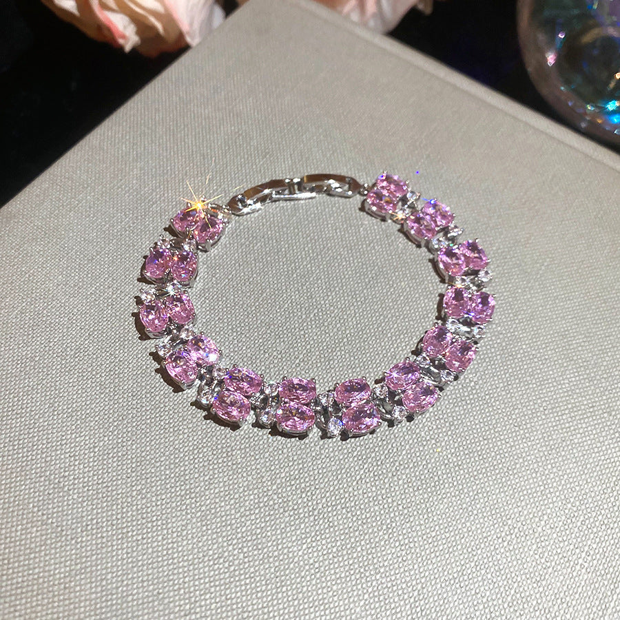Korean Style Zircon Butterfly Flower Fashion Bracelet